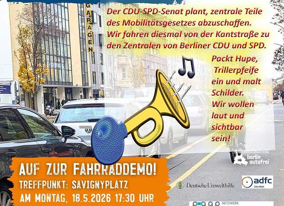 Sharepic der Kantstrassendemo 18.05.2026 Sharepic der Kantstrassendemo 18.05.2026