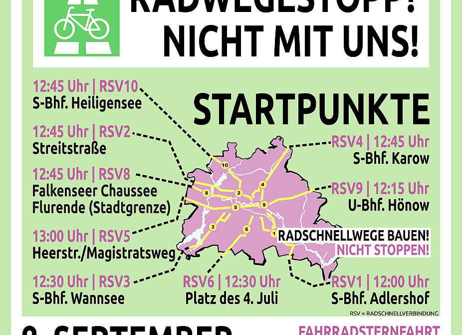 Sharepic Radwegestopp Demo 8.9.