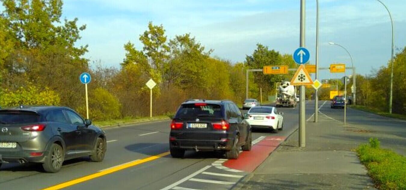 Autos am Marzahner Knoten