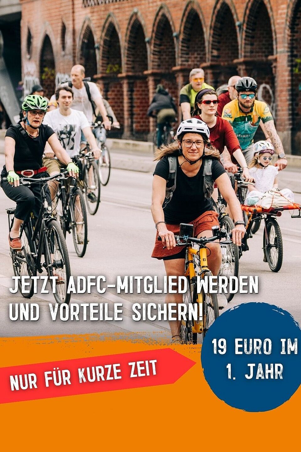 Die ADFC-Sternfahrt ist nur möglich durch Deine Unterstützung. Jetzt ADFC-Mitglied werden und Vorteile sichern! Nur für kurze Zeit: 19 Euro im ersten Jahr