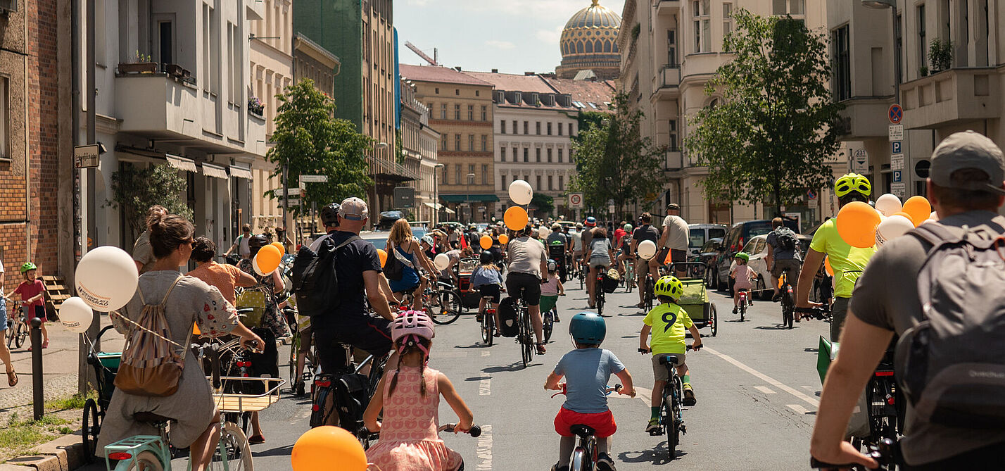 ADFC-Sternfahrt Kinderroute Kinder auf der ADFC-Sternfahrt Kinderroute