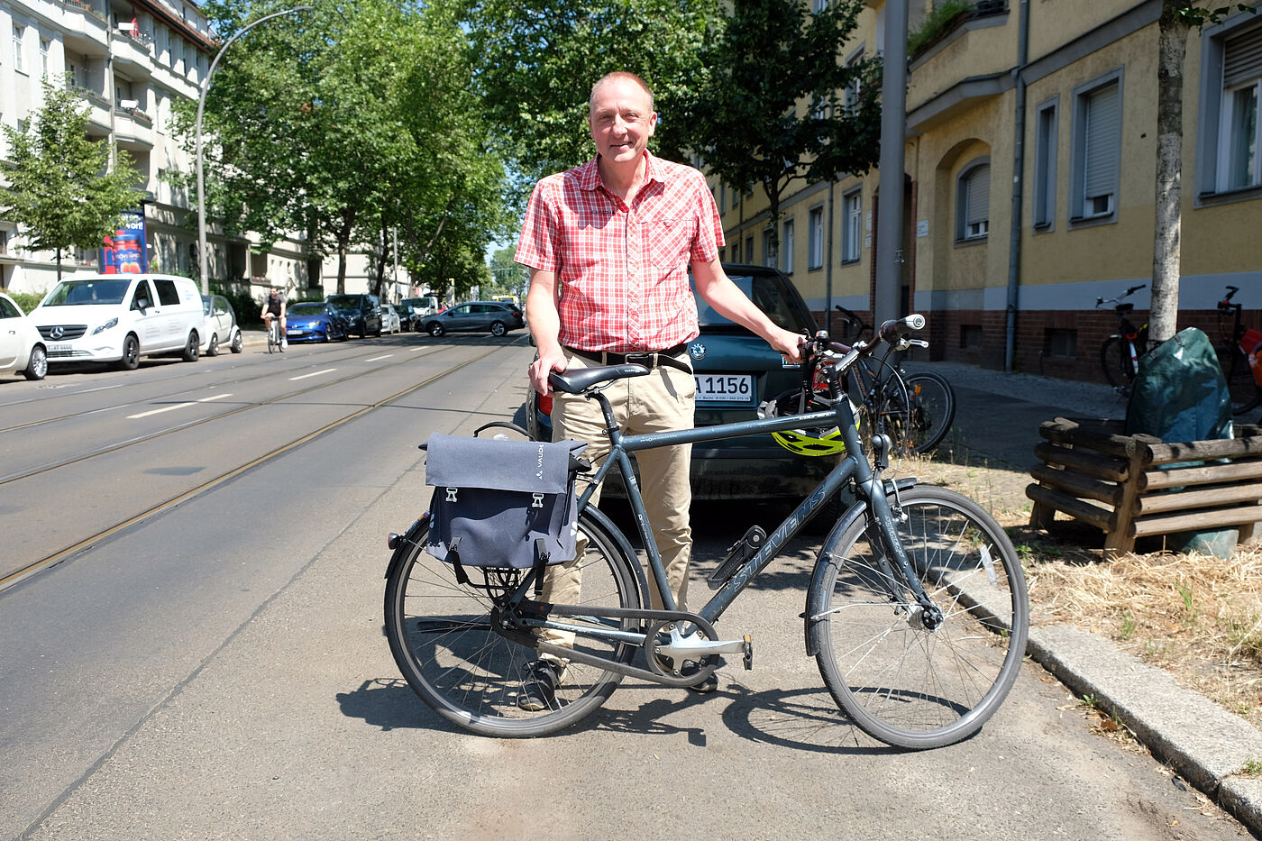 Frank Neumann an der Siegfriedstraße in Lichtenberg