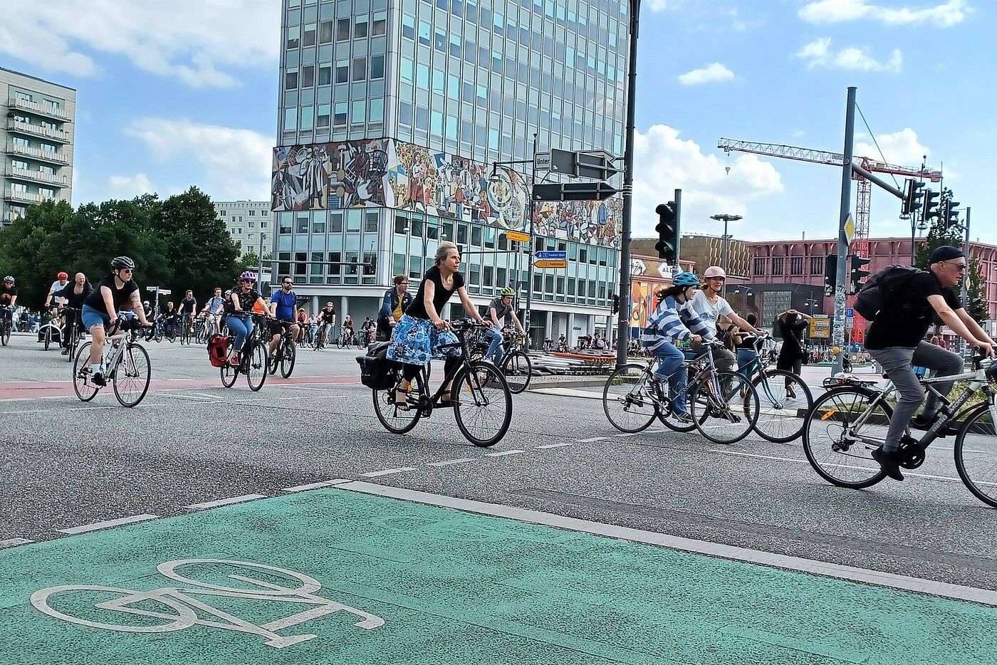 Radfahrende bei der Radwegestopp? #Nichtmituns! Fahrraddemo am 2. Juli 2023 