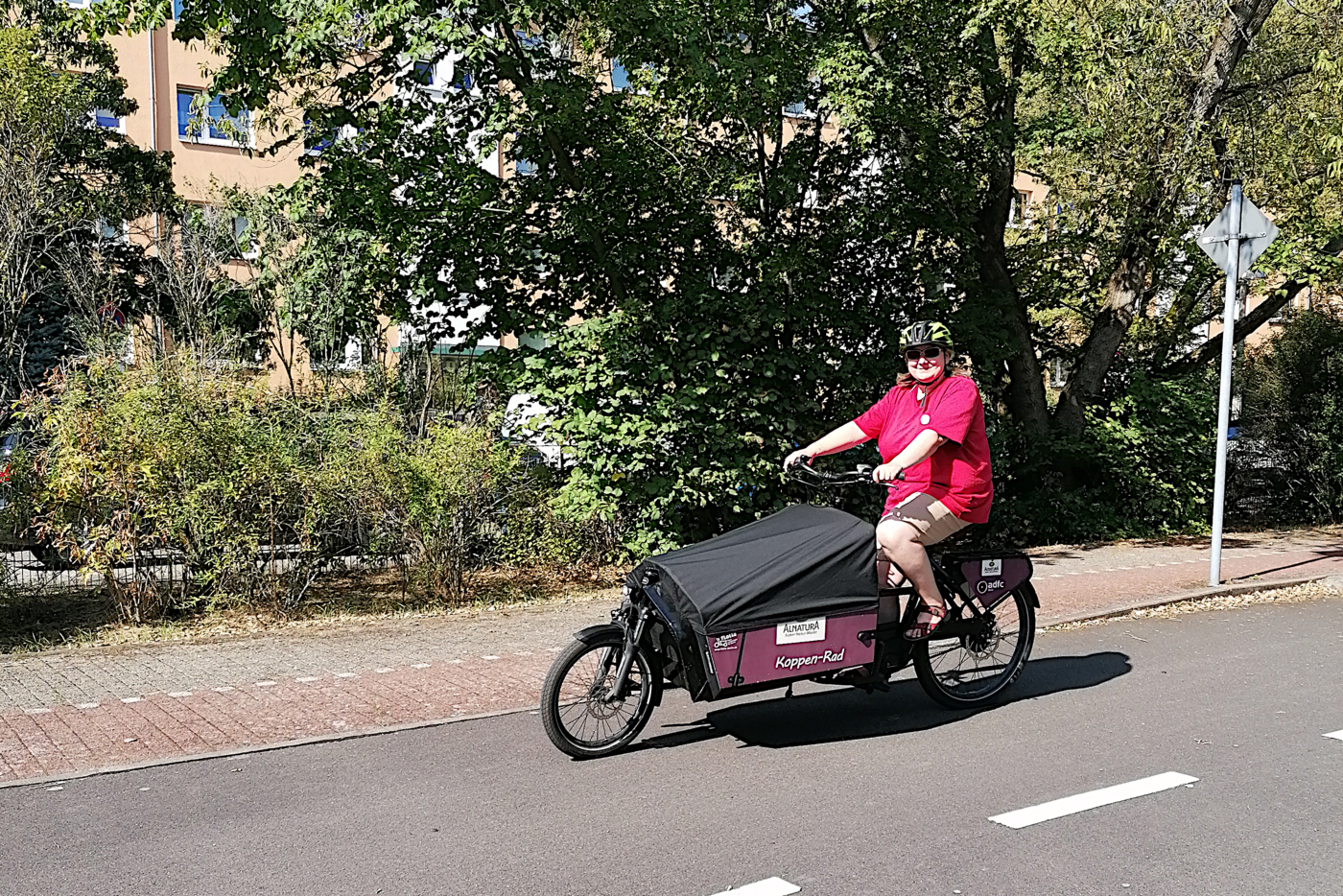 Testfahrt mit einem fLotte Lastenrad