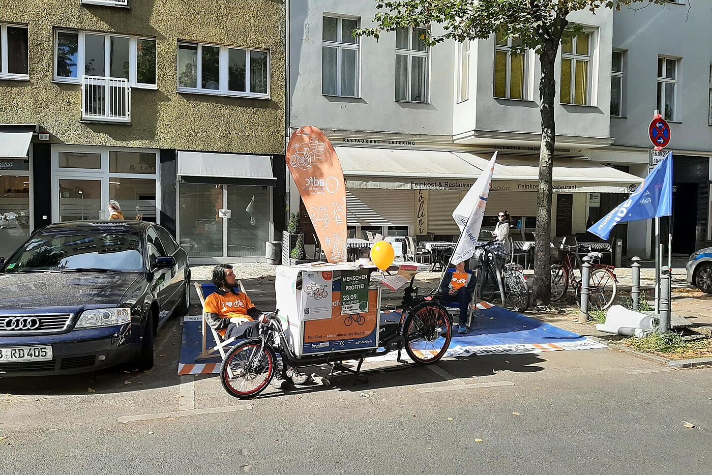 frei gewordener Platz beim Parking Day
