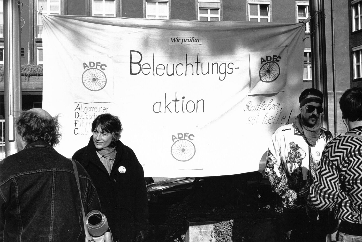 Beleuchtungsaktion des ADFC Berlin