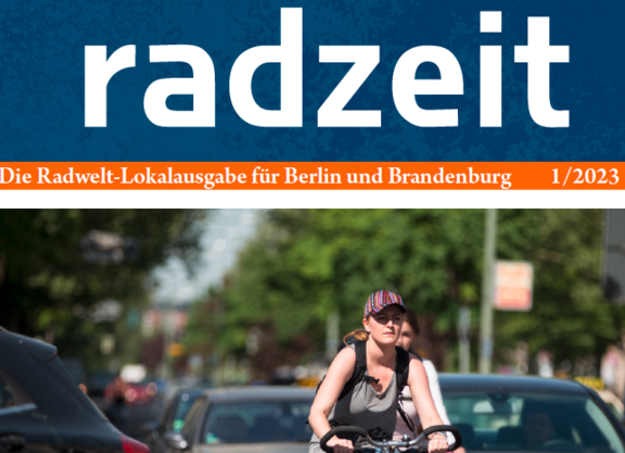 Teil des Deckblatts der radzeit Ausgabe 1 2023