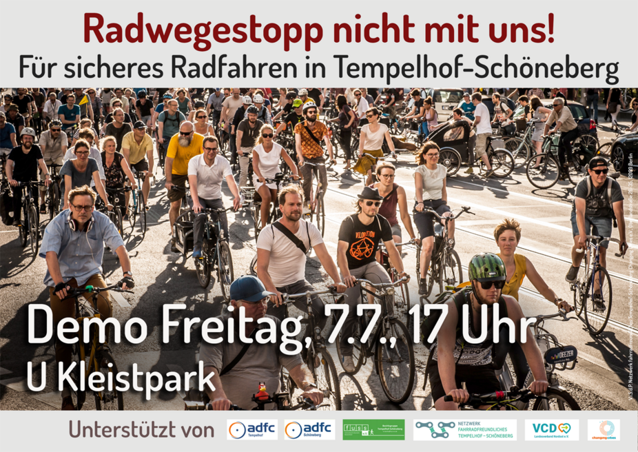 Sharepic zur Fahrraddemo am 07.07.2023 Sharepic zur Fahrraddemo am 07.07.2023
