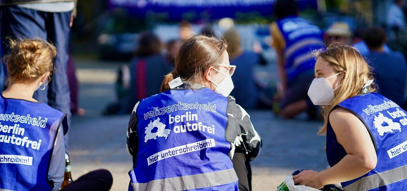 Unterschriftensammlung Verkehrsentscheid Berlin Autofrei
