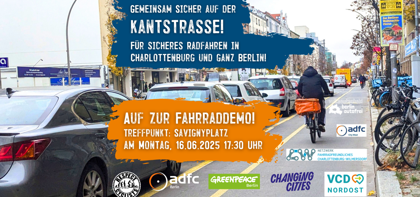 Kanstraßen Demo Demo Aufruf für Kantstraßen Demo