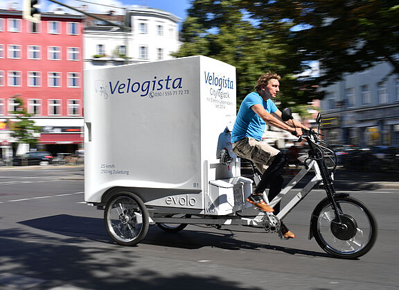 Schwerlastenrad der Marke Velogista