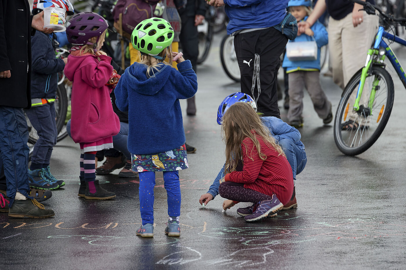 Spielende Kinder - Kidical Mass in Potsdam am 18. September 2021