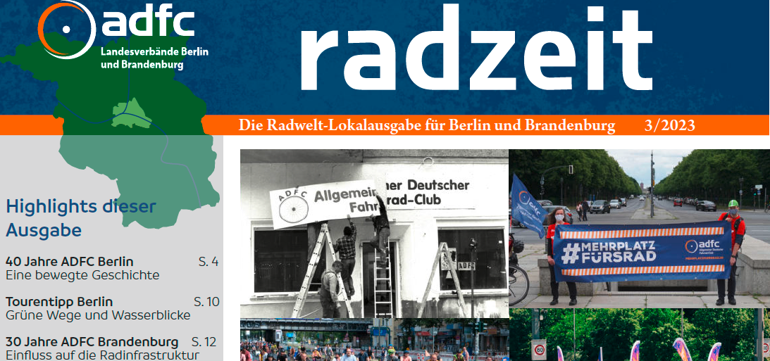 Ausschnitt des Mitgliedermagazins radzeit Ausgabe 3 2023