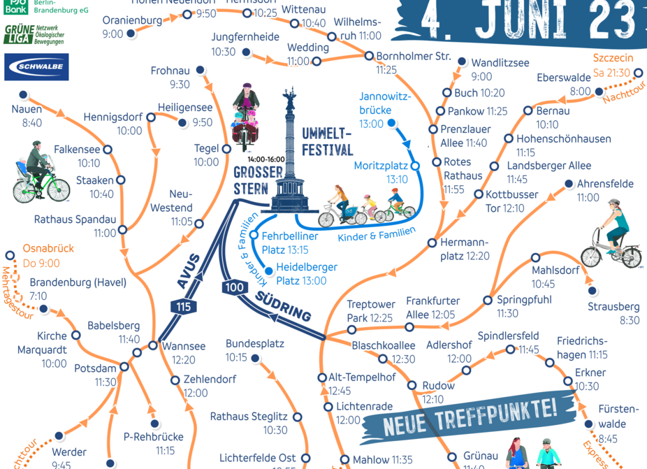 Sternfahrt 2023 Routen Sternfahrt 2023 Routen