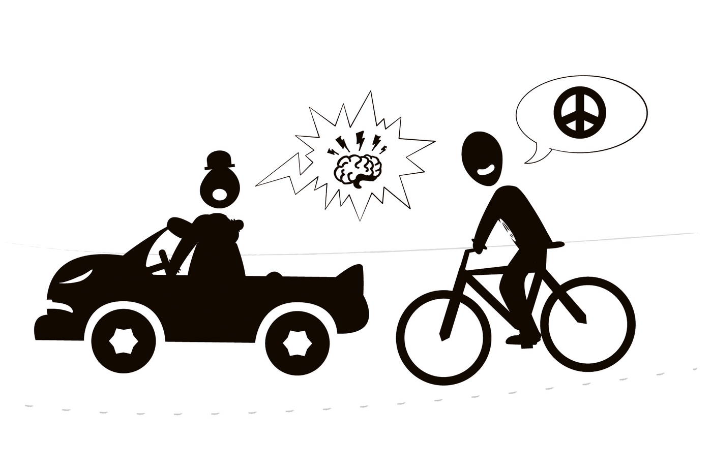 Sei freundlich zu nervösen Autofahrenden